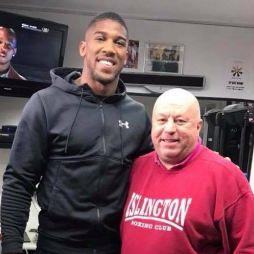 Lenny Hagland with Anthony Joshua (WBA, IBF, WBO and IBO Title Holder)