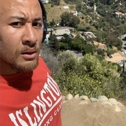 Kenny hiking at Runyon Canyon Park, Los Angeles