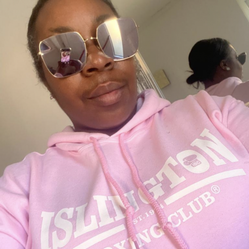 Sabrina Edwards in a custom IBC Hoodie