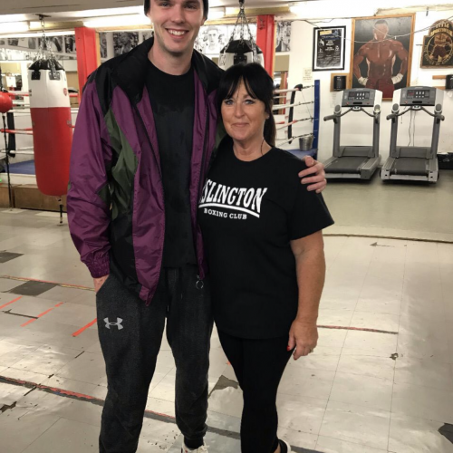 Jackie Hagland with Nicholas Hoult (Actor)