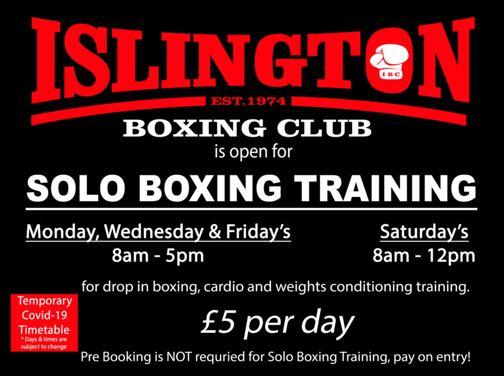 Solo Training (DIY Boxing) Islington Boxing Club